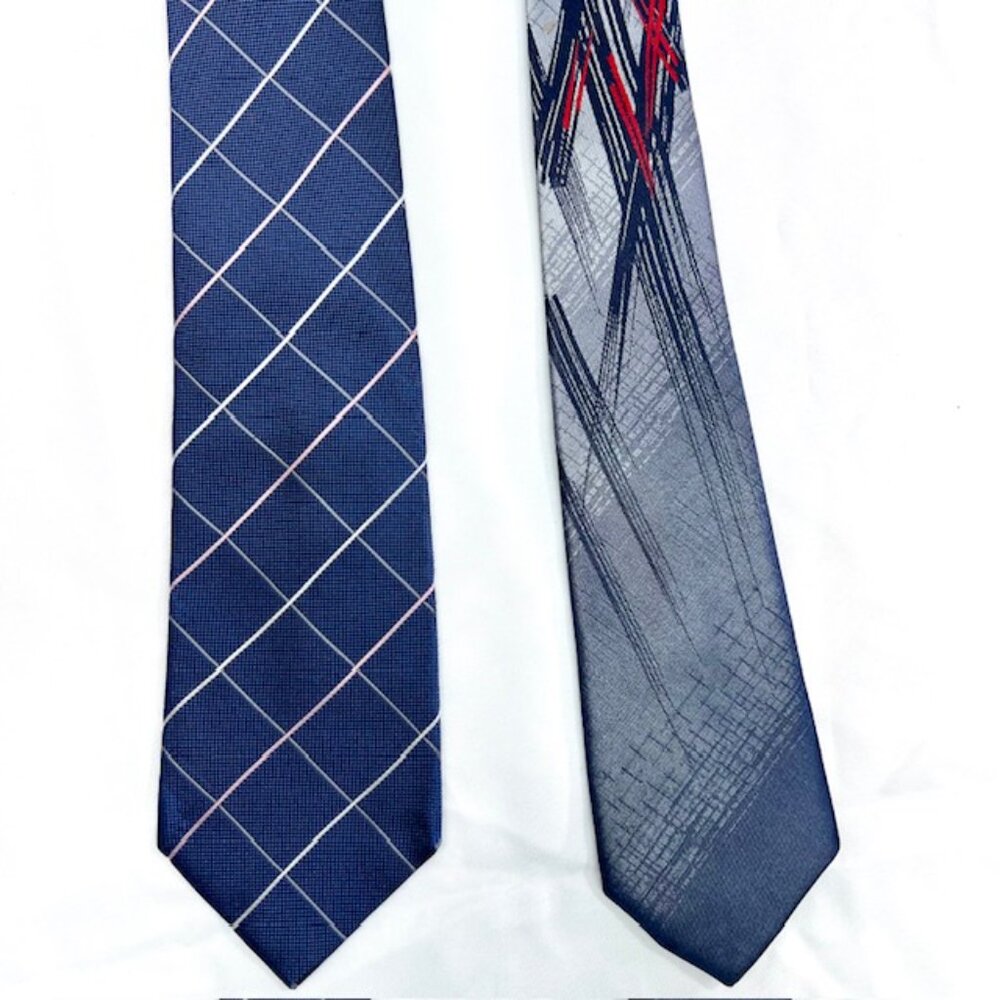 Set: 2 Neckties Burberry Blue  & El  Groco  Italy +1 Burberry  Handkerchief (54 - Picture 10 of 15